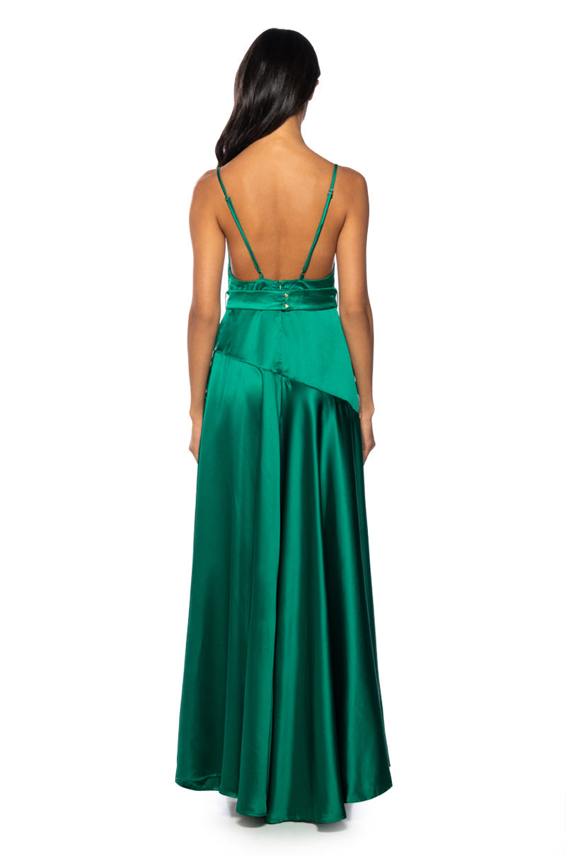 CASSIDEE COWL NECK MAXI DRESS