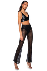 CATCHING EYES SEQUIN EMBELLISHED FLARE PANT