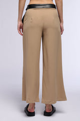 COURTNEY CONTRAST PU POCKET TROUSERS