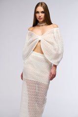 COVER ME IN FLOWERS LACE BOW TOP