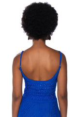 CUFF IT SLEEVELESS EMBELLISHED MESH TANK