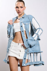 CUT IT OUT DENIM JACKET