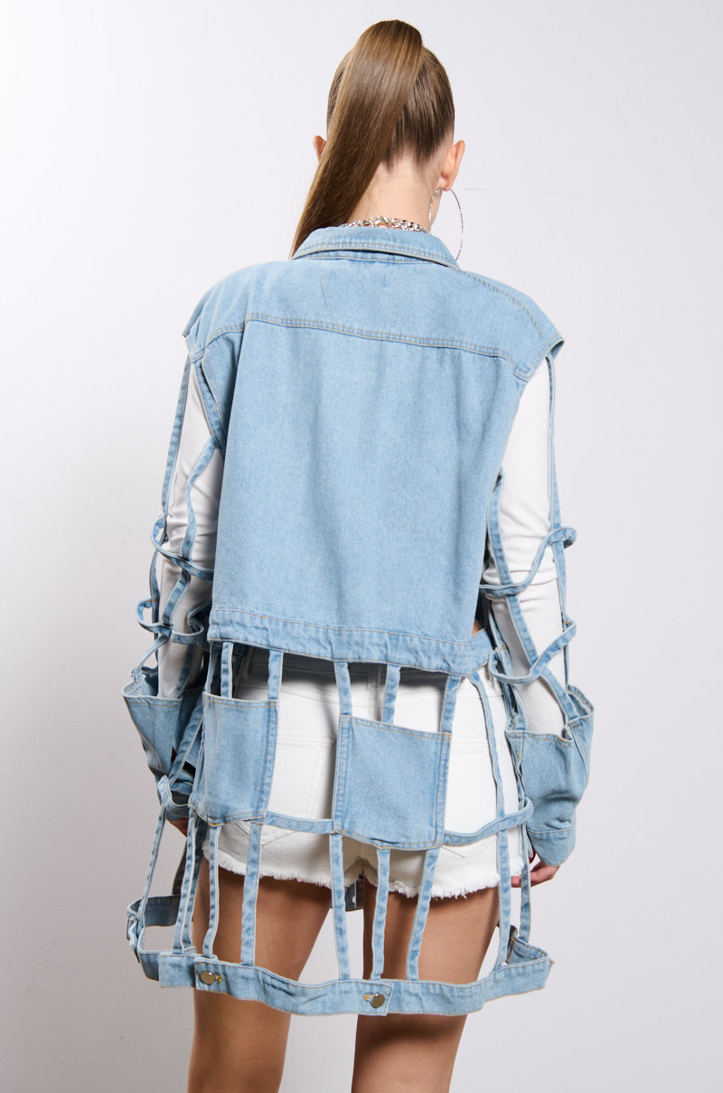 CUT IT OUT DENIM JACKET