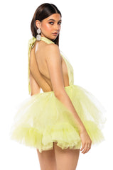 LIKE ITS NOTHING HALTER MINI DRESS