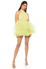 LIKE ITS NOTHING HALTER MINI DRESS