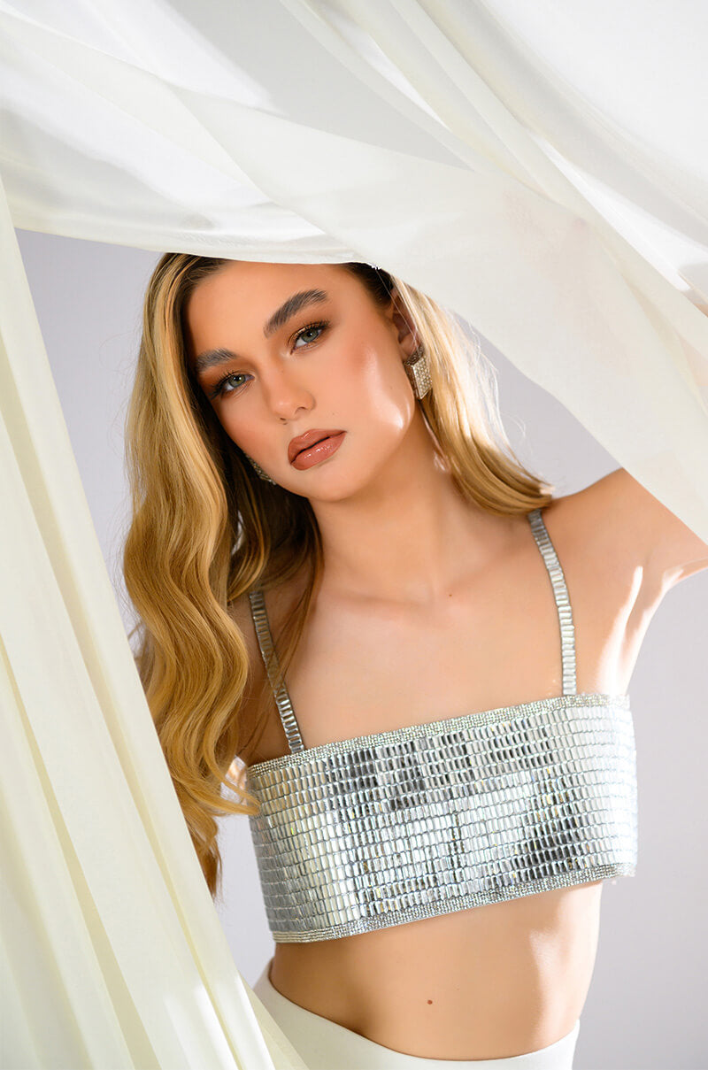 DISCO BALL MIRROR BRALETTE