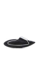 EGOMAR QUILTED DESIGN SLIP ON SANDAL IN SILVER