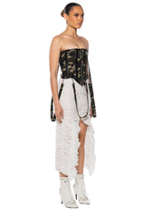 ENCORE SCRUNCHED SLIT MAXI SKIRT