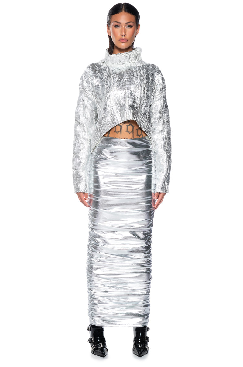 ESME SILVER METALLIC SWEATER