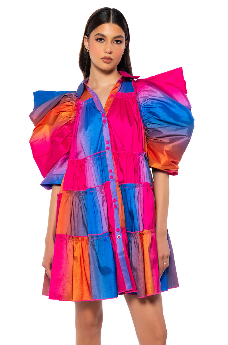 FALL IN LOVE COLLARED MINI DRESS