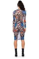 FEELIN WILD PRINTED MIDI DRESS