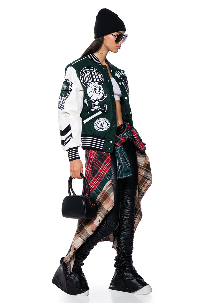 FIRST ROW THE BEST OVERSIZED BOMBER