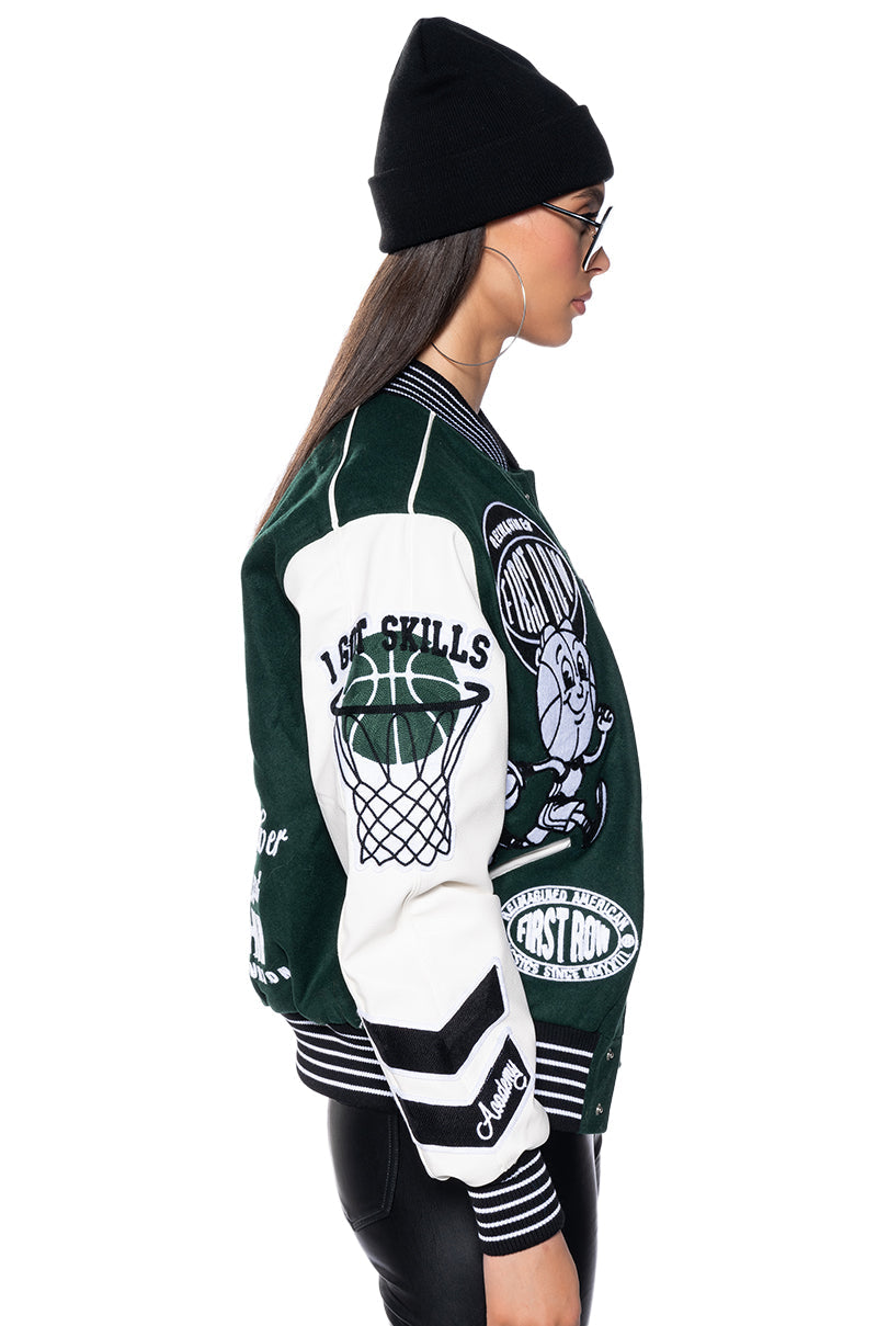 FIRST ROW THE BEST OVERSIZED BOMBER