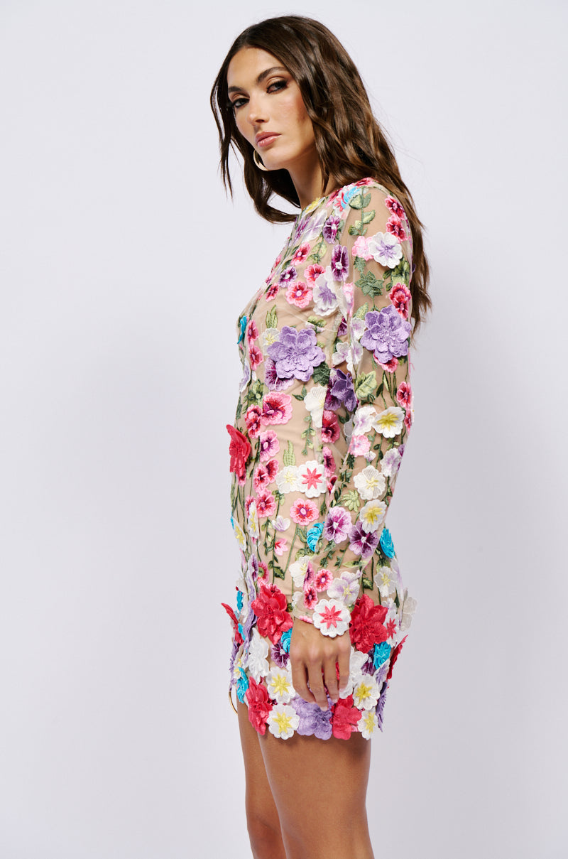 FLOWER POWER MINI DRESS