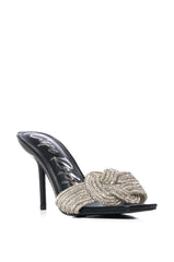 CAPE ROBBIN FLYNN BLACK EMBELLISHED SANDAL