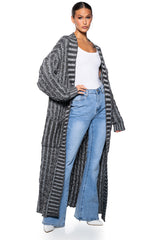 FOR THE LONG NIGHTS KNIT EXTRA LONG CARDIGAN