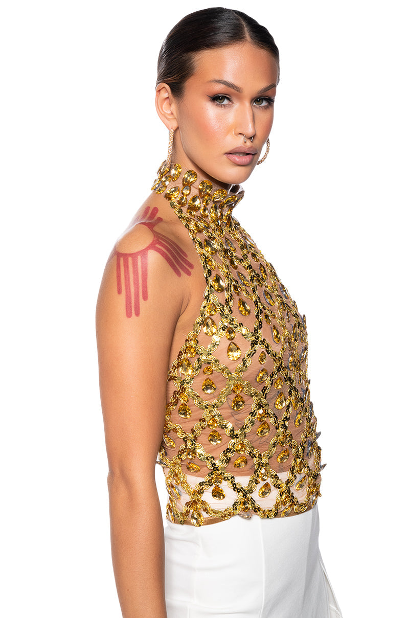 FOR THE LONG RUN EMBELLISHED TOP