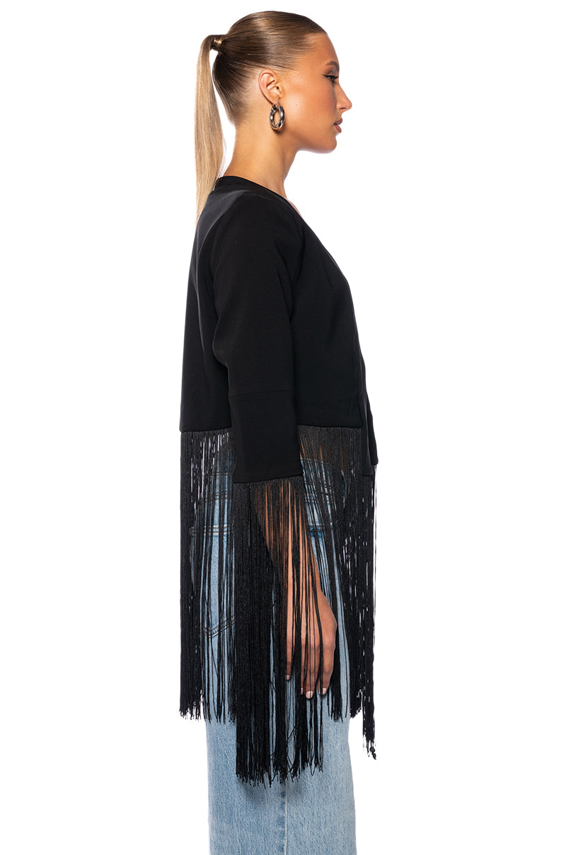 FRINGED UP BLAZER