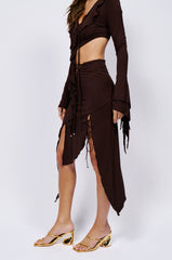 GEMMA RUFFLED MIDI SKIRT