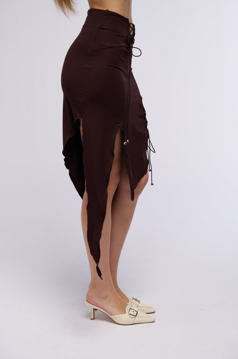 GEMMA RUFFLED MIDI SKIRT