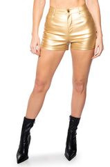GOLDEN HOUR FAUX LEATHER SHORT