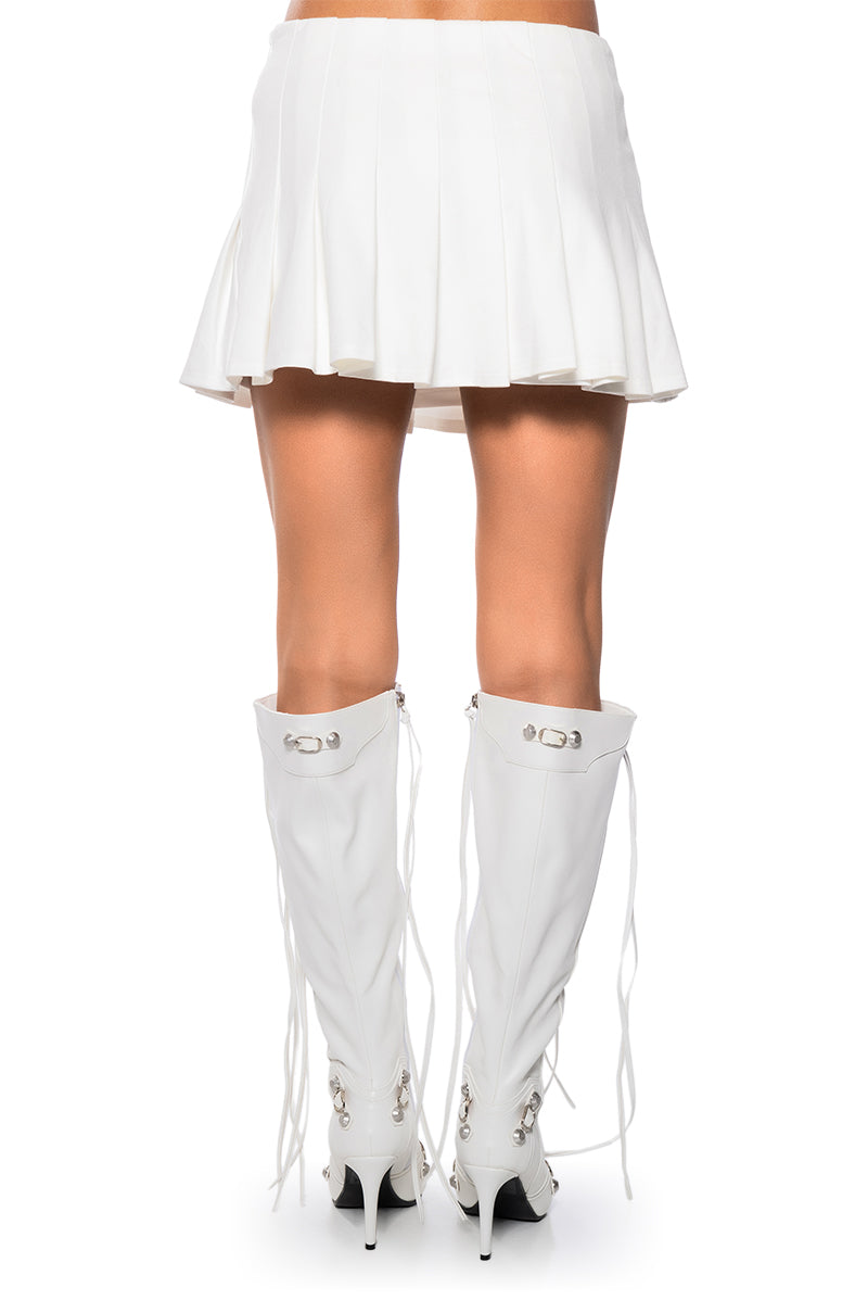 GOSSIP TALKING MINI SKIRT