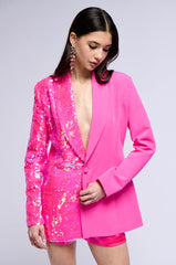 HALF HALF SEQUIN BLAZER