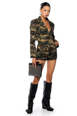 HANSEL CAMO FITTED BLAZER