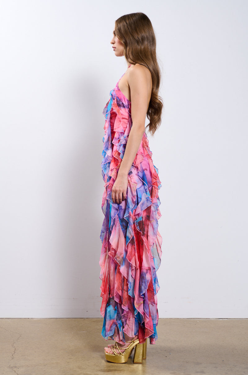 HARPER RUFFLE MAXI DRESS