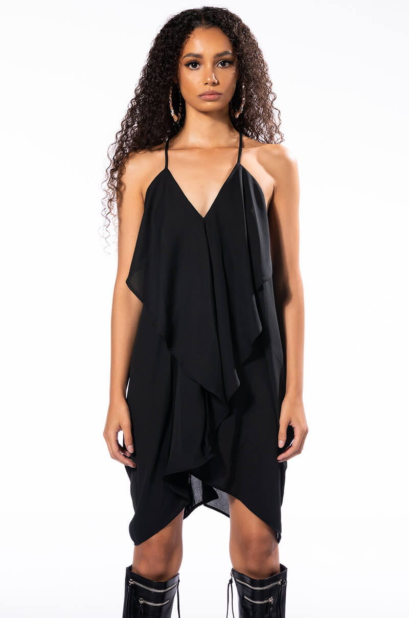 HAYDEN RUFFLE DETAIL MINI DRESS