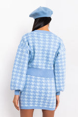 HIGH MAINTENANCE HOUNDSTOOTH CARDIGAN