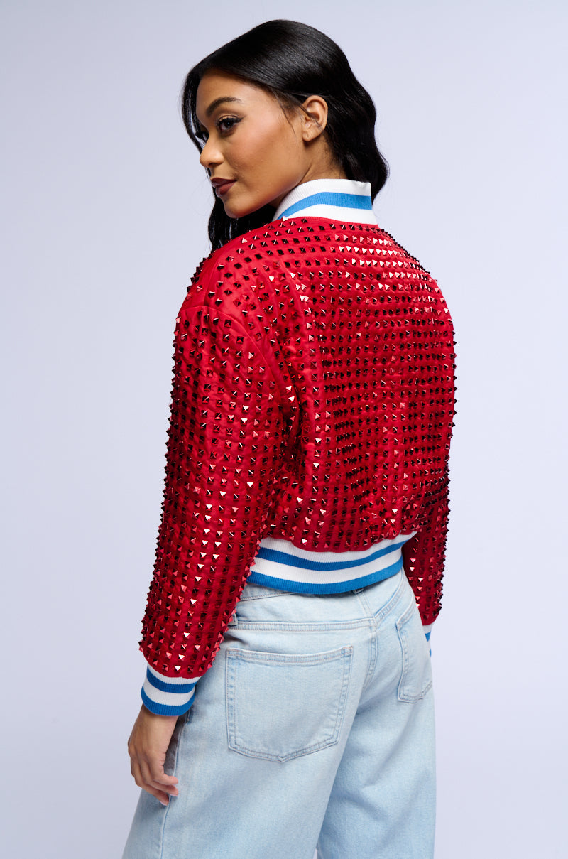 HOME RUN STUDDED BOMBER