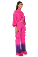 HONEY CROSS FRONT FUZZY SWEATER