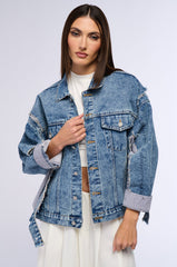 HYBRID OVERSIZED DENIM JACKET