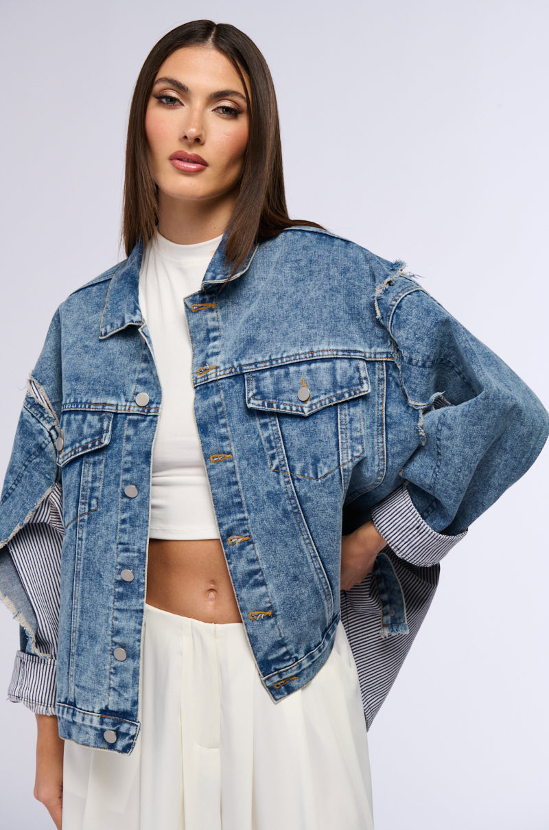 HYBRID OVERSIZED DENIM JACKET