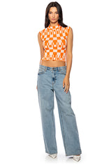 IN MY FEELINGS KNIT MOCK NECK TOP