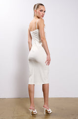 IN THE DETAILS LINEN MIDI DRESS