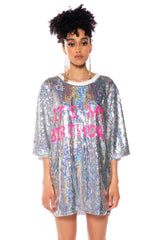 ITS MY BIRTHDAY SEQUIN TSHIRT DRESS