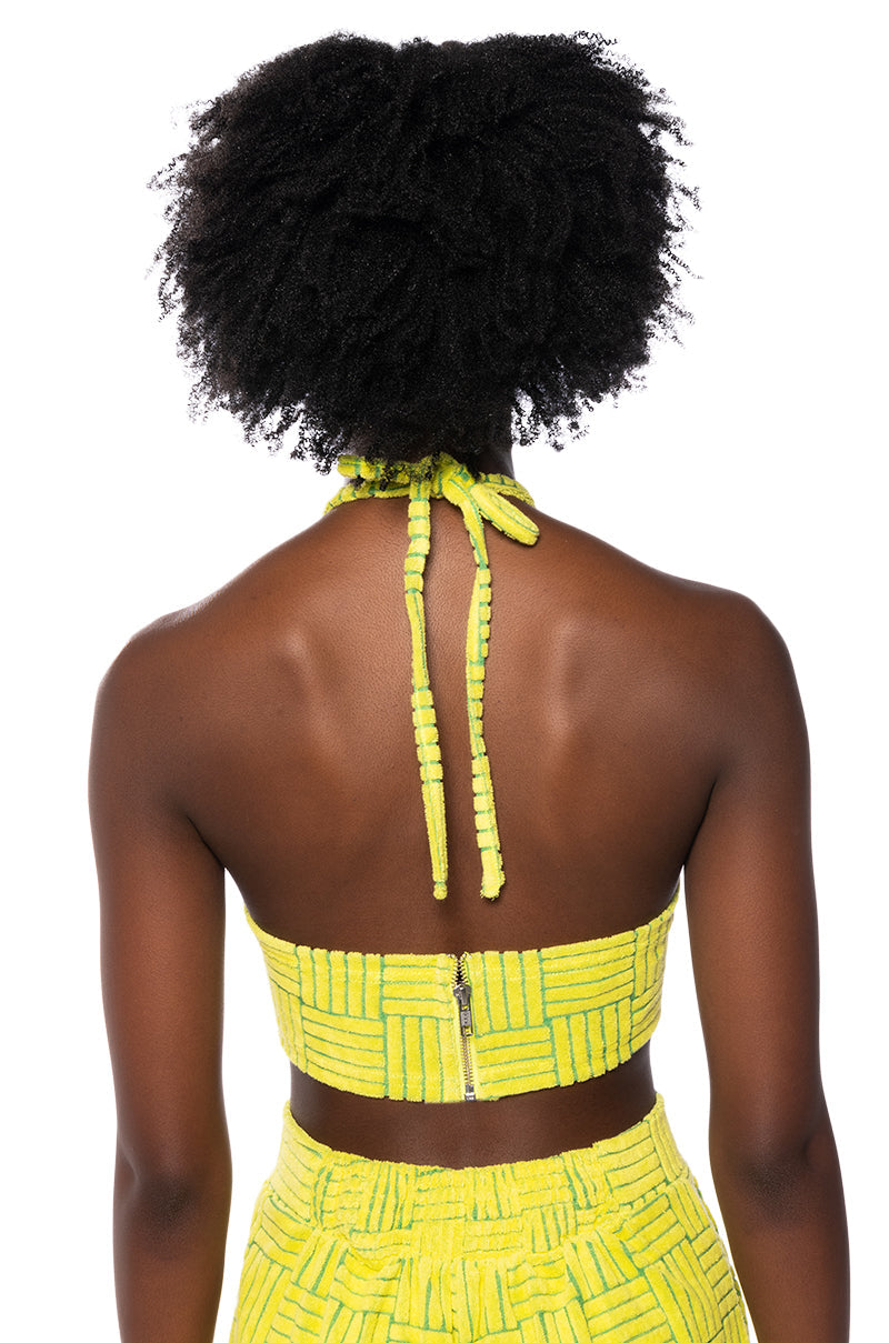 JET SET HALTER CROP TOP