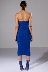 LATE NIGHTS MINI CORSET MIDI DRESS