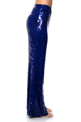 LIFE IS A STAGE SEQUIN WIDE LEG TROUSER
