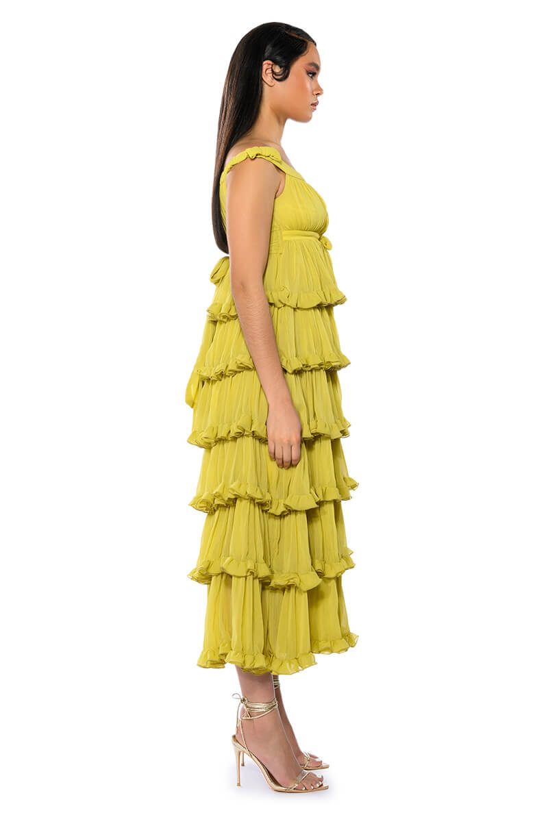 LIKE A PAINTING TIERED MAXI DRESS