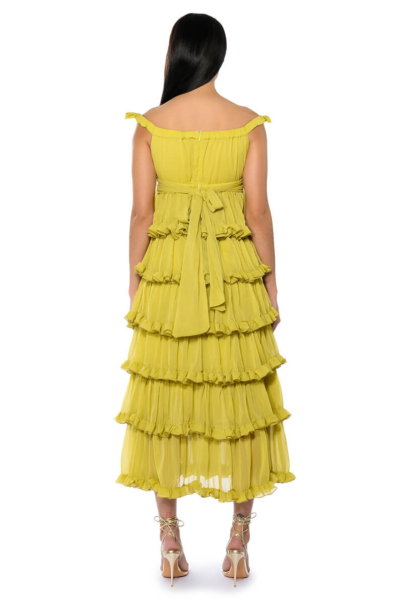 LIKE A PAINTING TIERED MAXI DRESS