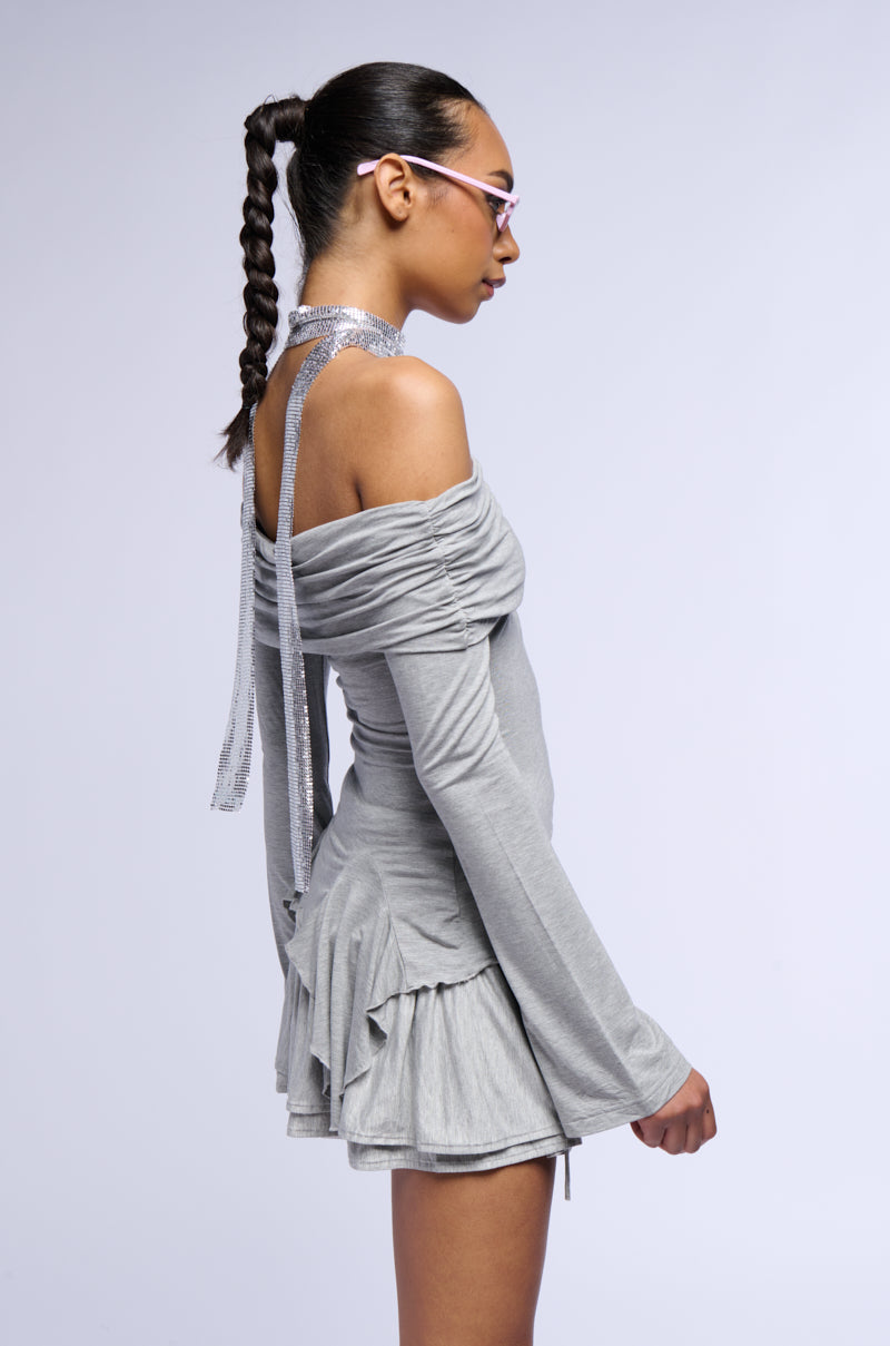 LILY OFF THE SHOULDER LONG SLEEVE FLOUNCE TOP