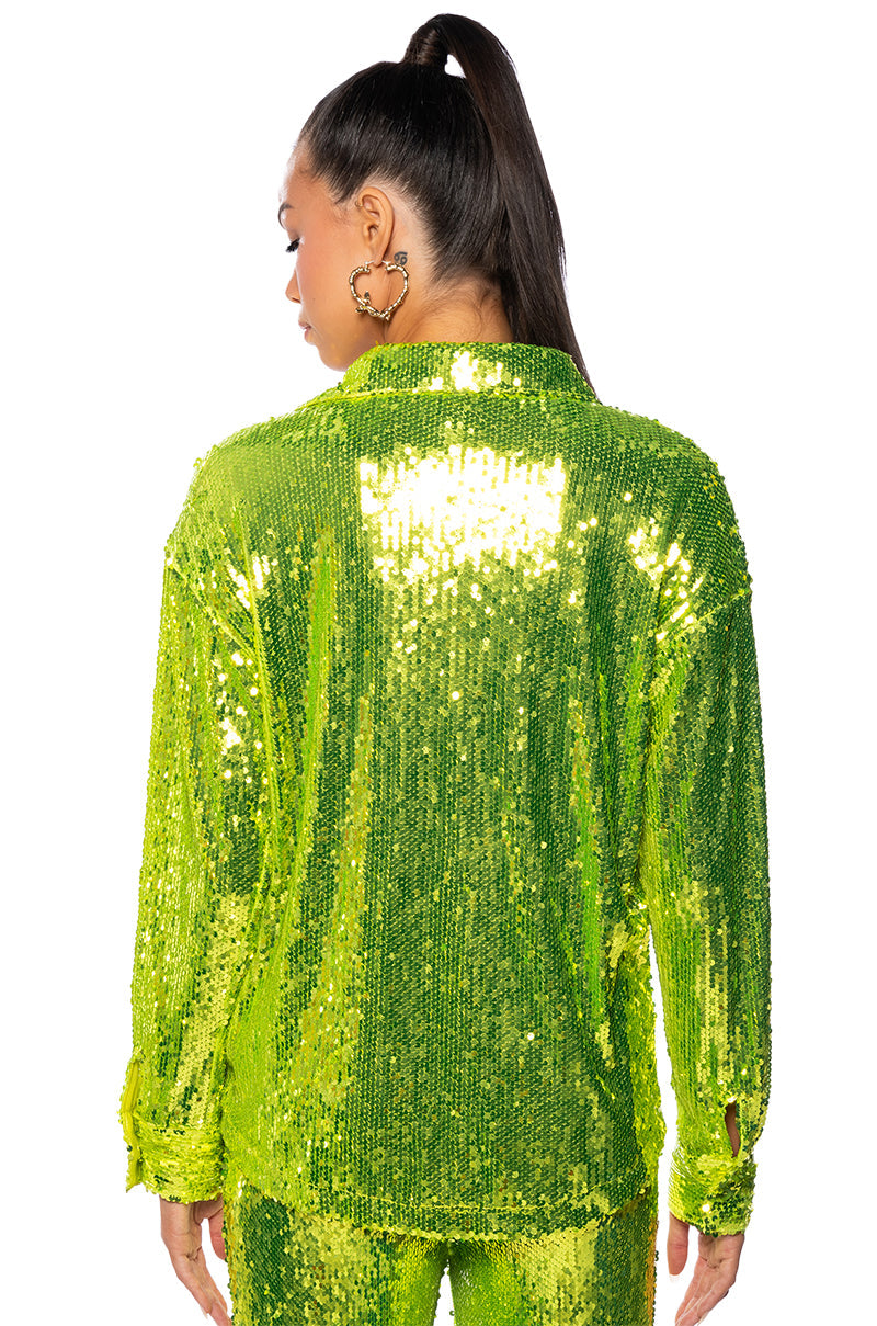 LIMEADE DREAMING SEQUIN SHIRT