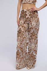 LOTUS MESH FLARE PANTS