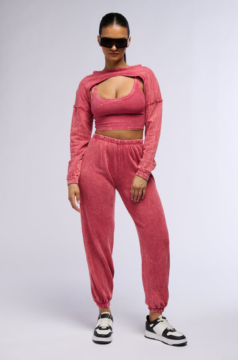 MADDIE WASHED KNIT JOGGER