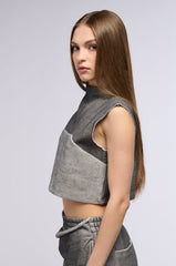 MAIA MOCK NECK SLEEVELESS TOP