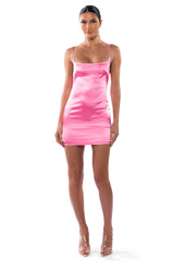MAKE A WISH SATIN MINI DRESS