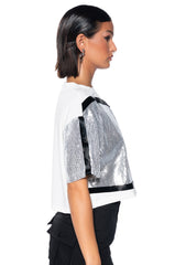 MAKE IT SHINE SEQUIN DETAIL T-SHIRT
